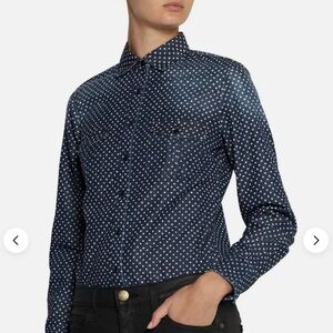 J. Crew Star Pattern Denim Shirt